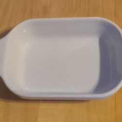 White Ceramic Baking Dish with Handles