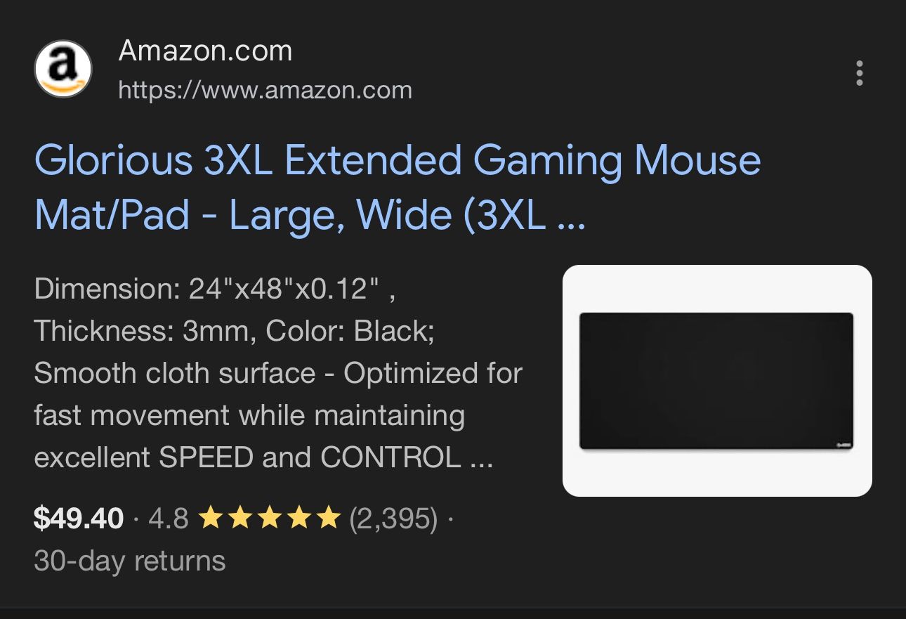 Glorious 3XL gaming mousepad