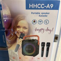 Karaoke Machine for Adults & Kids, Bluetooth Karaoke Speaker with Two Wireless Karaoke Microphones