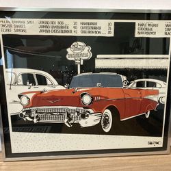 Walter Rocky Ferris "Henry's Hamburgers" Diner 21" H x 25" W