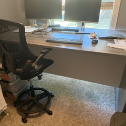 Stand Up Grey Desk