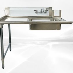 NSF Soiled Dish Table 48W x 30D x45H inches SDT-48L-318