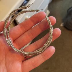 Large Silver Hoops