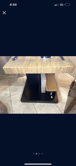 Edge Table Faux Marble