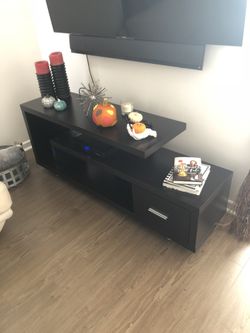 Espresso TV Stand (like new) - 23.75'' H x 15.50'' W x 59.25'' D