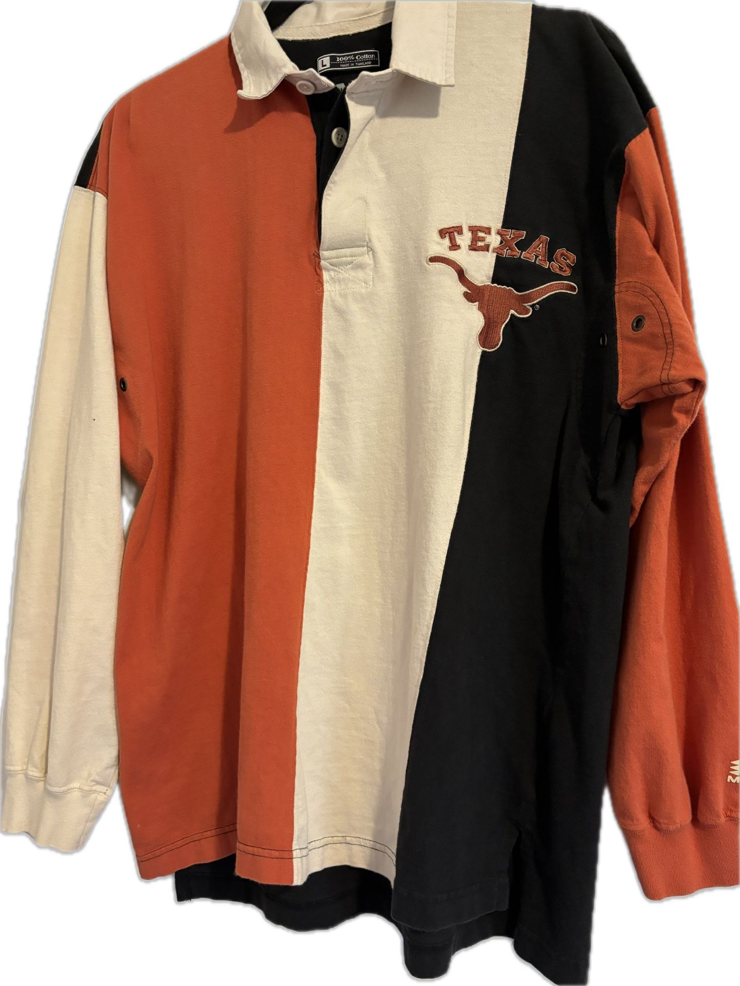Vintage University of Texas rugby polo shirt size L excellent condition