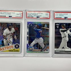 PSA 10 Yordan Alvarez Rookie 1st Bowman Ronny Mauricio Eloy Jimenez Rookie $30