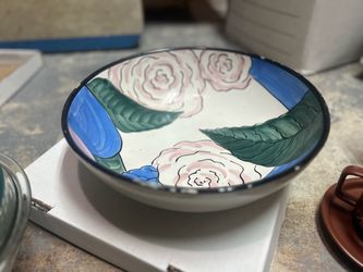 Floral Ceramic Bowl — $20