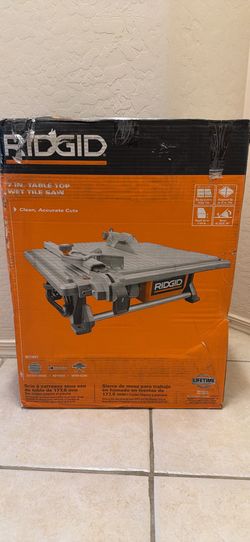 RIDGID 7 In. Table Top Wet Tile Saw
