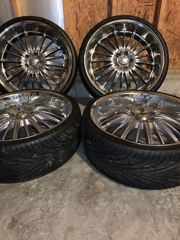 4-22 rims with BRAND NEW TIRES for Sale in MONTGMRY, IL - OfferUp
