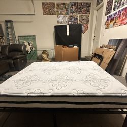Full Mattress And Metal Frame 