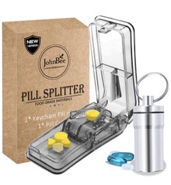 pill tablet cutter splitter storage medicine dose box latex free divider
