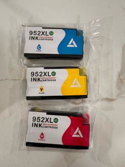 HP 952XL Compatible Ink Set – Cyan, Magenta, Yellow (No Black) – Brand New & Sealed – $25