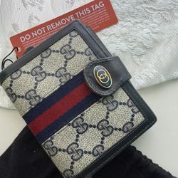 vintage gucci gg wallet web stripe monogram y2k designer🩶