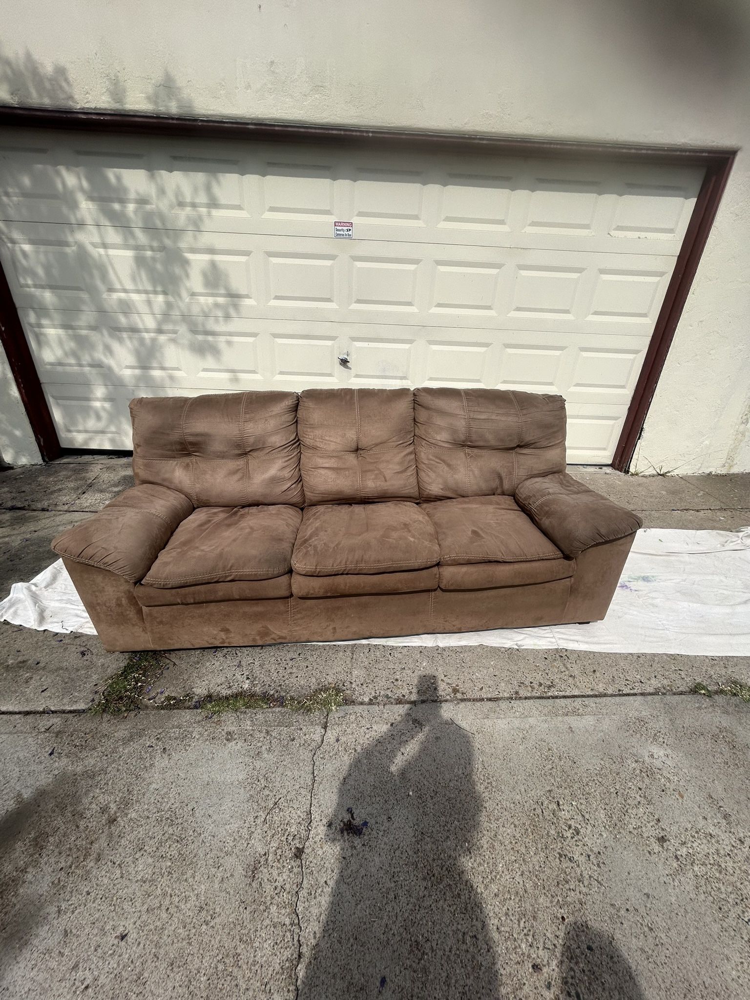 Brown Suede Couch