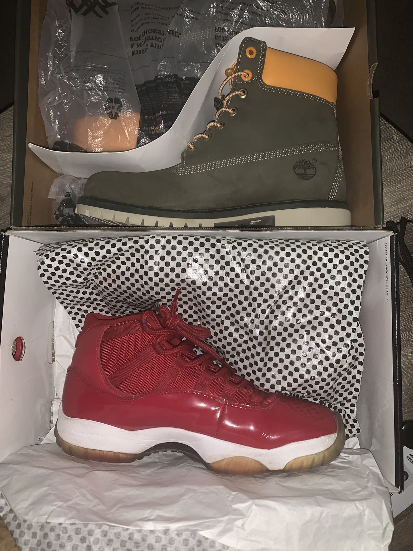 Jordan 11 Gym Red & Timberland Boots Bundle