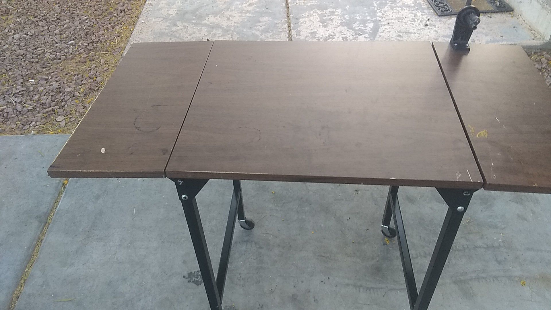 Desk with pencil sharpener
