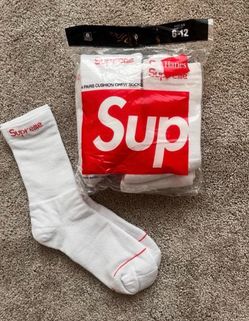 Supreme White socks 4 pack