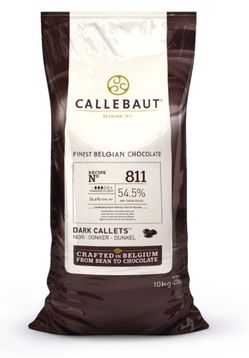 Callebaut C811NV- 595 Belgian dark chocolate wholesale 132 lbs bags of 22 lbs