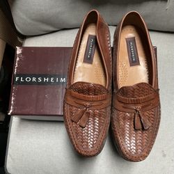 Florsheim Bowman Shoes size 9.5 DB color Cognac- Nice - Dads Estate