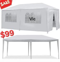 10x20 Canopy with Sidewalls and Windows, Outdoor Instant Canopy Tent for Parties