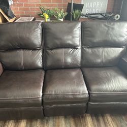 Leather Couch & Loveseat - Electric Recline