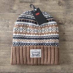 Levi's Faire Isle Knit Beanie Men's OSFM NWT 