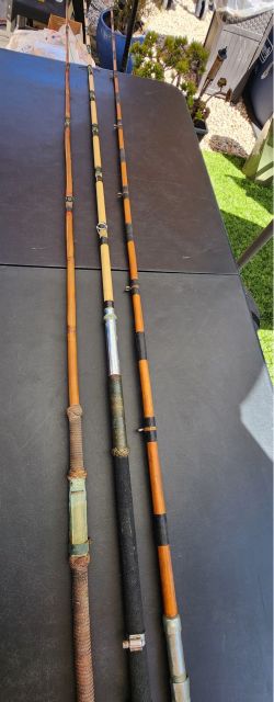 Vintage Bamboo Fishing Rods - Lot of 3