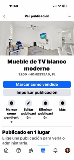 Mueble De TV Blanco Moderno