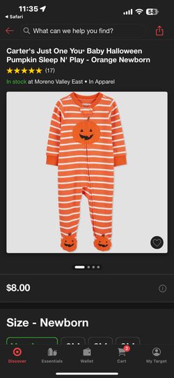 Carters Halloween Onesie
