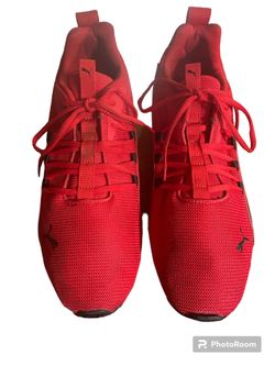 Puma red sneakers, size 14