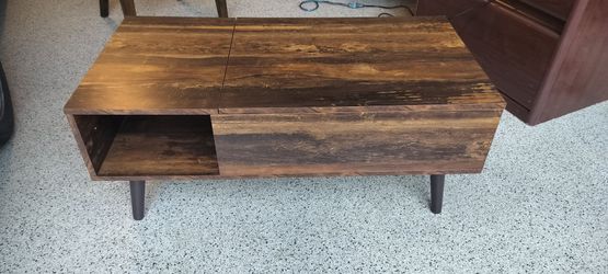 Rustic Wood Coffee Table with Storage