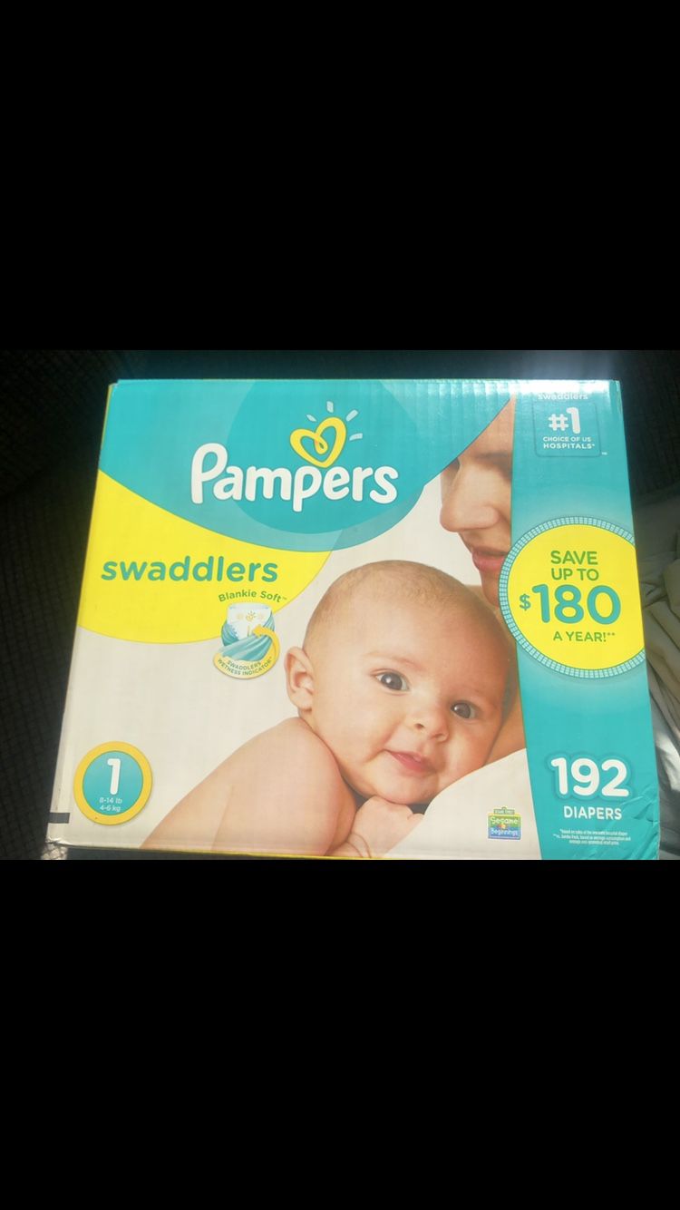 Diapers Pampers swaddlers size 1