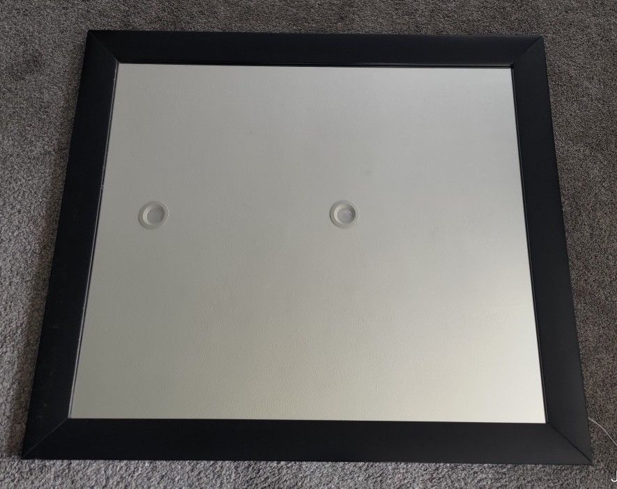 Mirror, Black Wood Frame, 39x35, Heavy