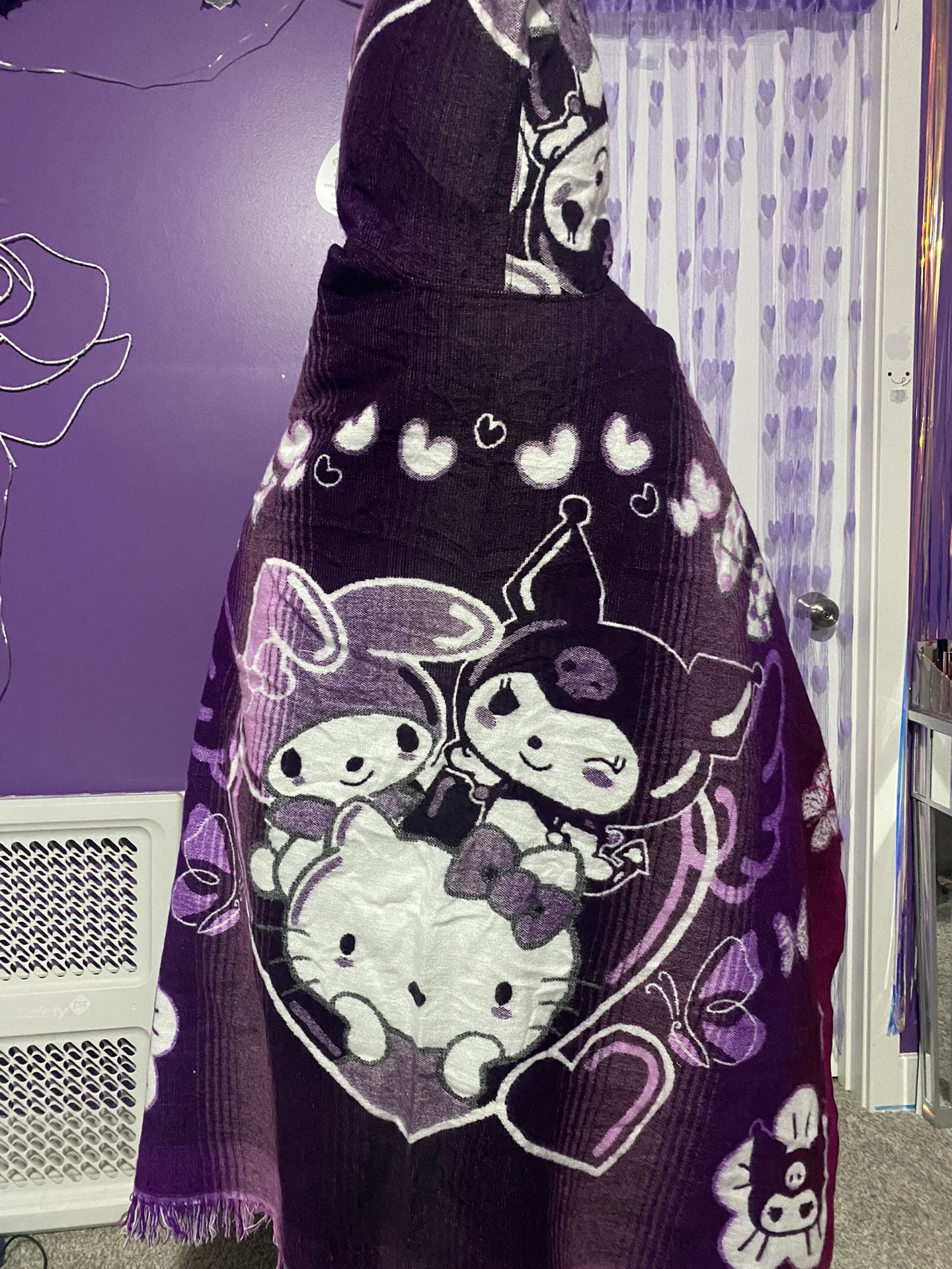 Purple Hello Kitty Poncho 