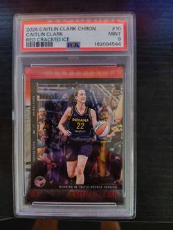 2025 Caitlin Clark Chronicles Red Cracked Ice #10 PSA 9