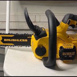 DEWALT 20V MAX 12in. Brushless Battery Powered Chainsaw, Tool Only (45 Link)