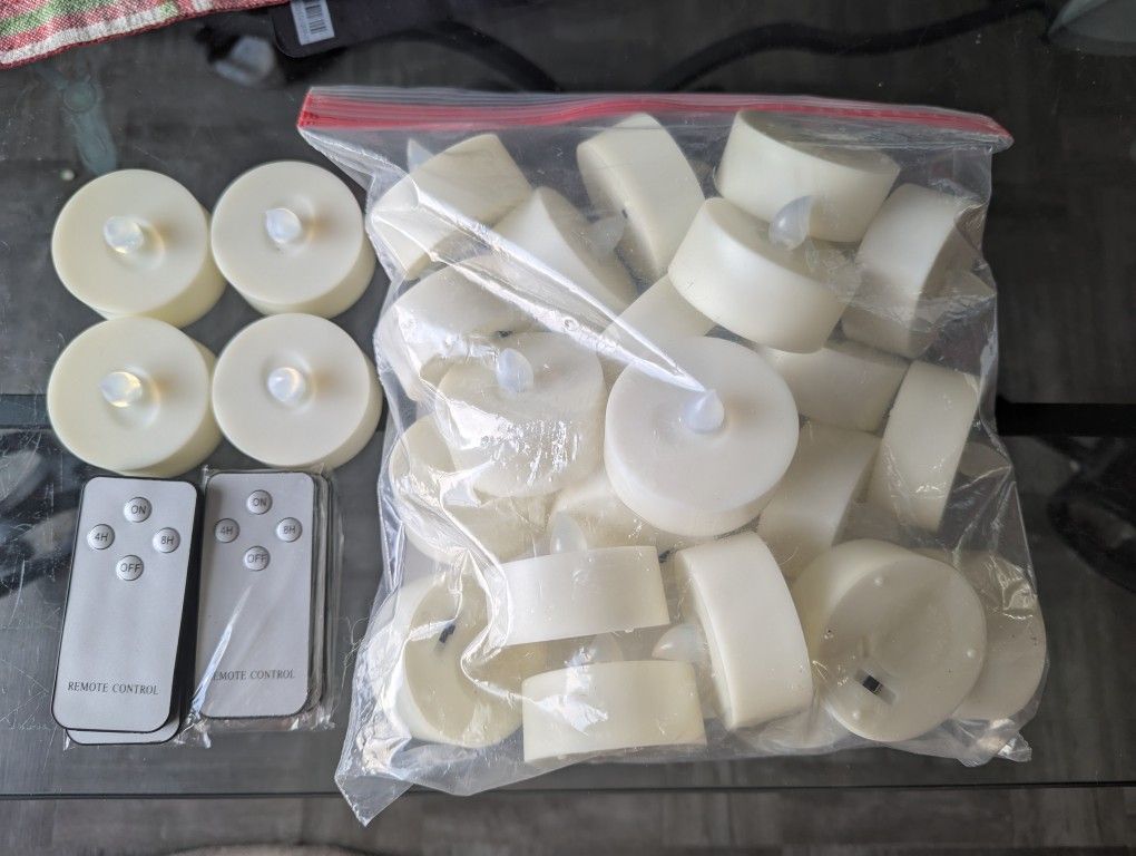 28 Mega Tealights with Remotes