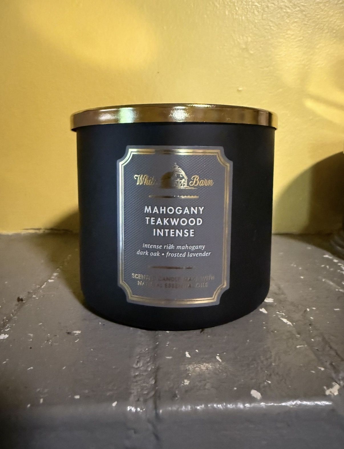 Brand New Bath & Body Works/White Barn MAHOGANY TEAKWOOD INTENSE 3 Wick Candle