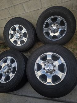 4 wheels and tires 18" 8 lug dodge ram utility truck 8x6.5