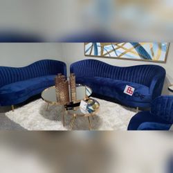 Modern 2 pc livingroom sofa and loveseat set