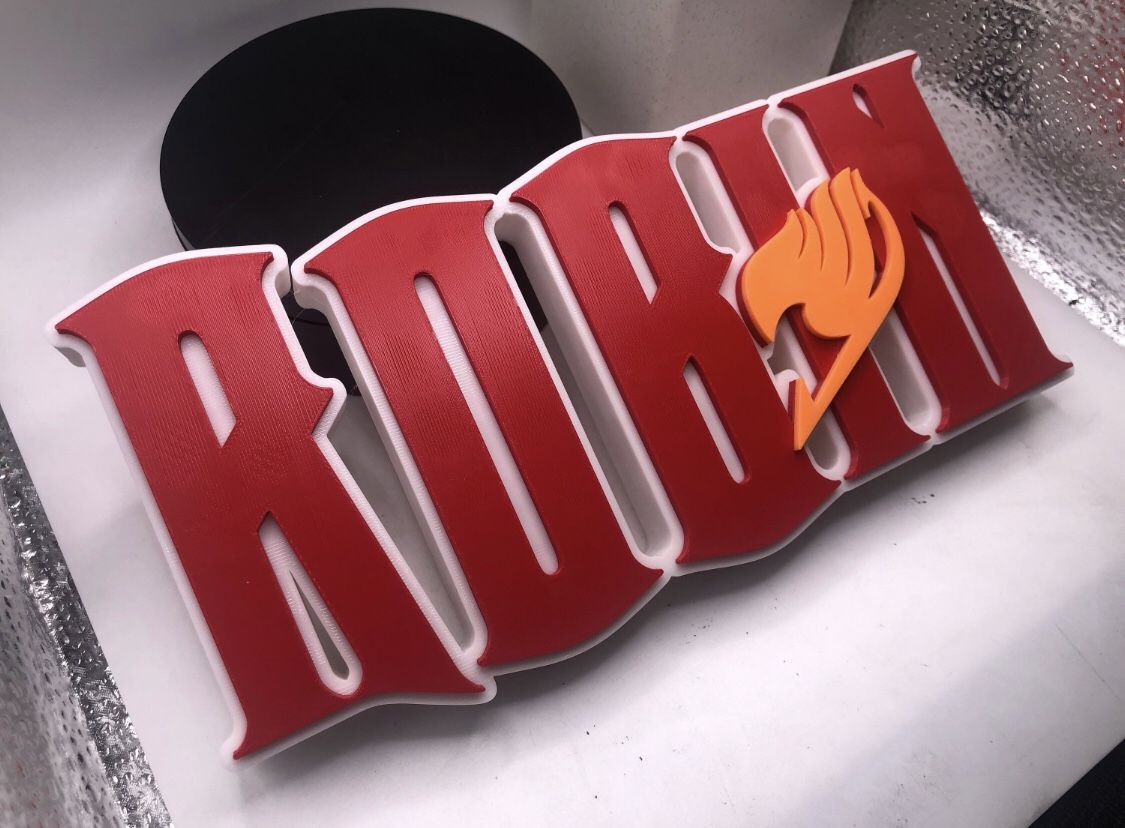 3d Printed FT Tail anime Inspired Name Plate I Personalized Desk Sign I Birthday I Her Him Gift Display I Fantasy I Back to School I Fan Art