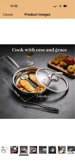 Titanium Pans for Cooking 12 Inch