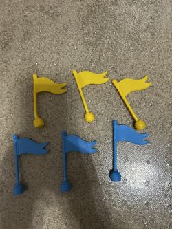 6 VINTAGE IMAGINEXT  2012 EAGLE CASTLE FLAGS REPLACEMENT PARTS 