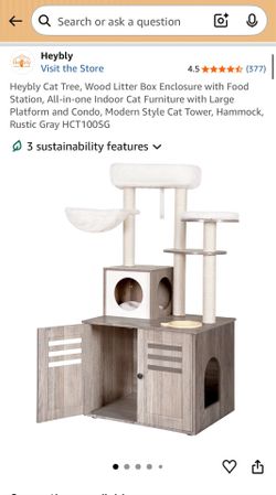 Cat Tower with Litter Box Storage