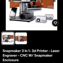 Snapmaker 3 In 1- 3d Printer - Laser Engraver - CNC W/ Snapmaker Enclosure