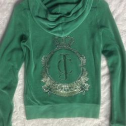 Vintage Juicy Couture Womens Small Green Velour Jacket $35