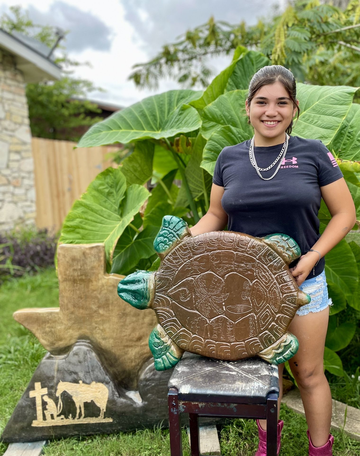 Custom Turtle Stepping Stone