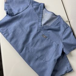 Fig Heather Indigo Scrub Set XXS