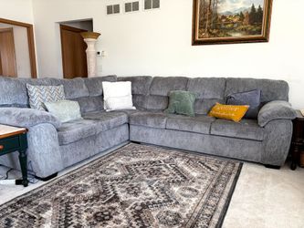Gray L-Shaped Couch